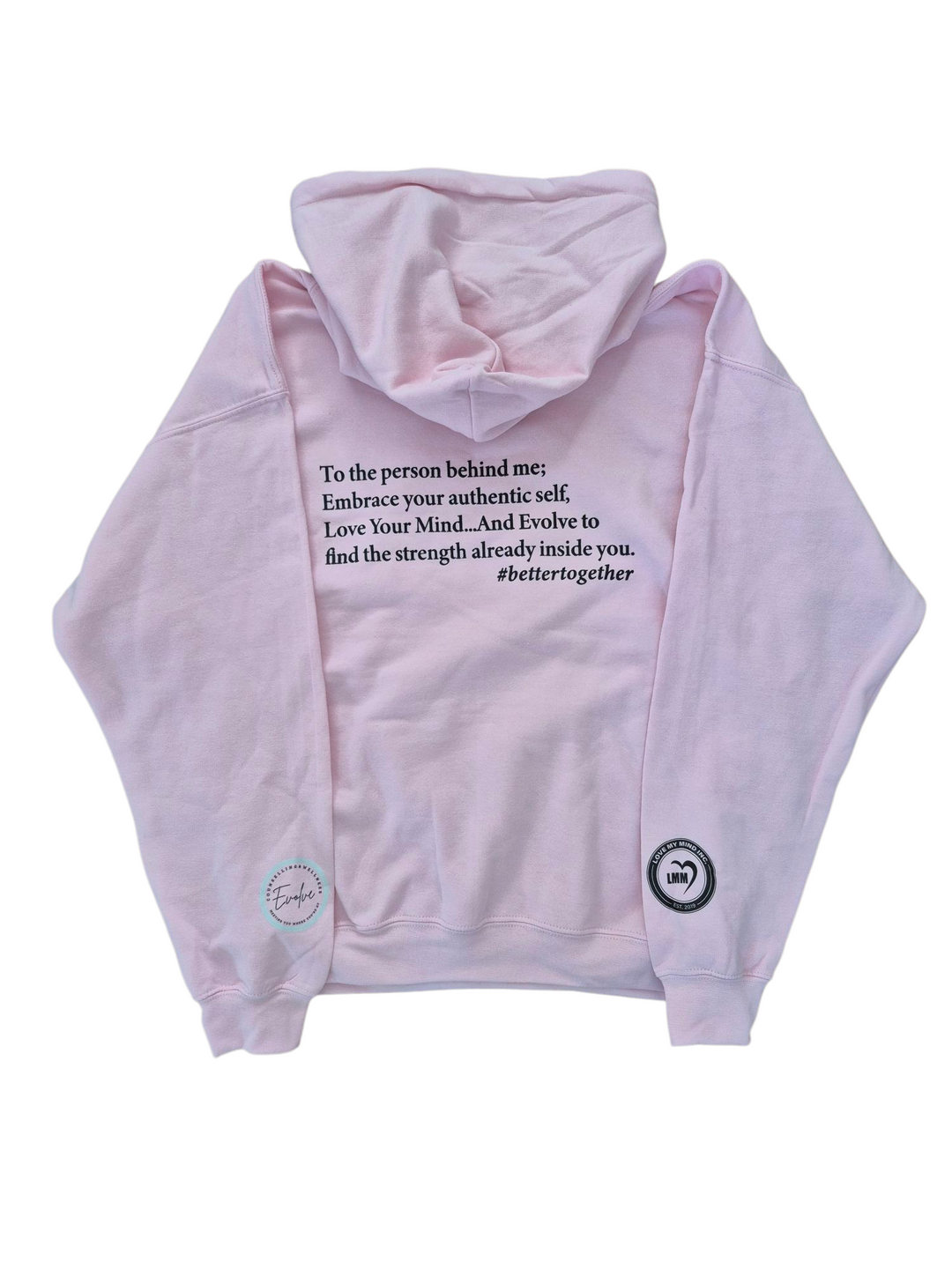 Adult Hooded Sweatshirt - "To the person behind me" - Pink