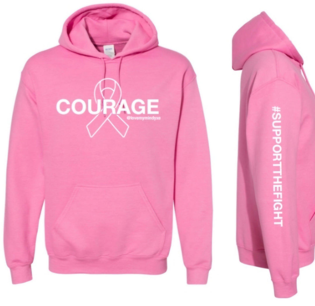 #supportthefight Courage Pink Heavy Blend Hoodie