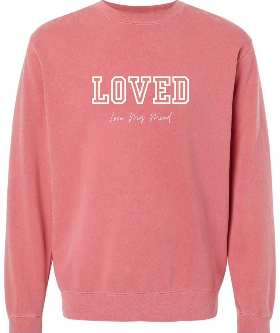 LOVED Pigment Unisex Oversized Crewneck - Pink