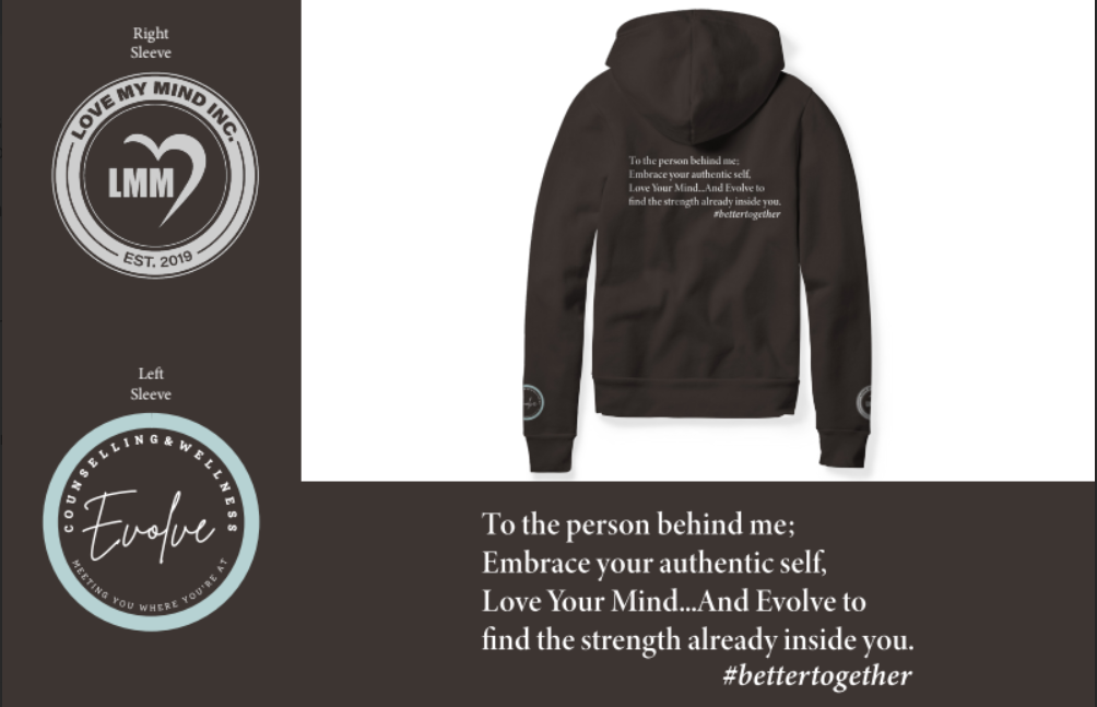 Adult Hooded Sweatshirt - "To the person behind me" - Dark Chocolate