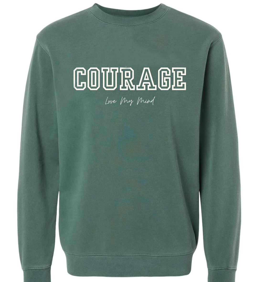 COURAGE Pigment Unisex Oversized Crewneck - Alpine