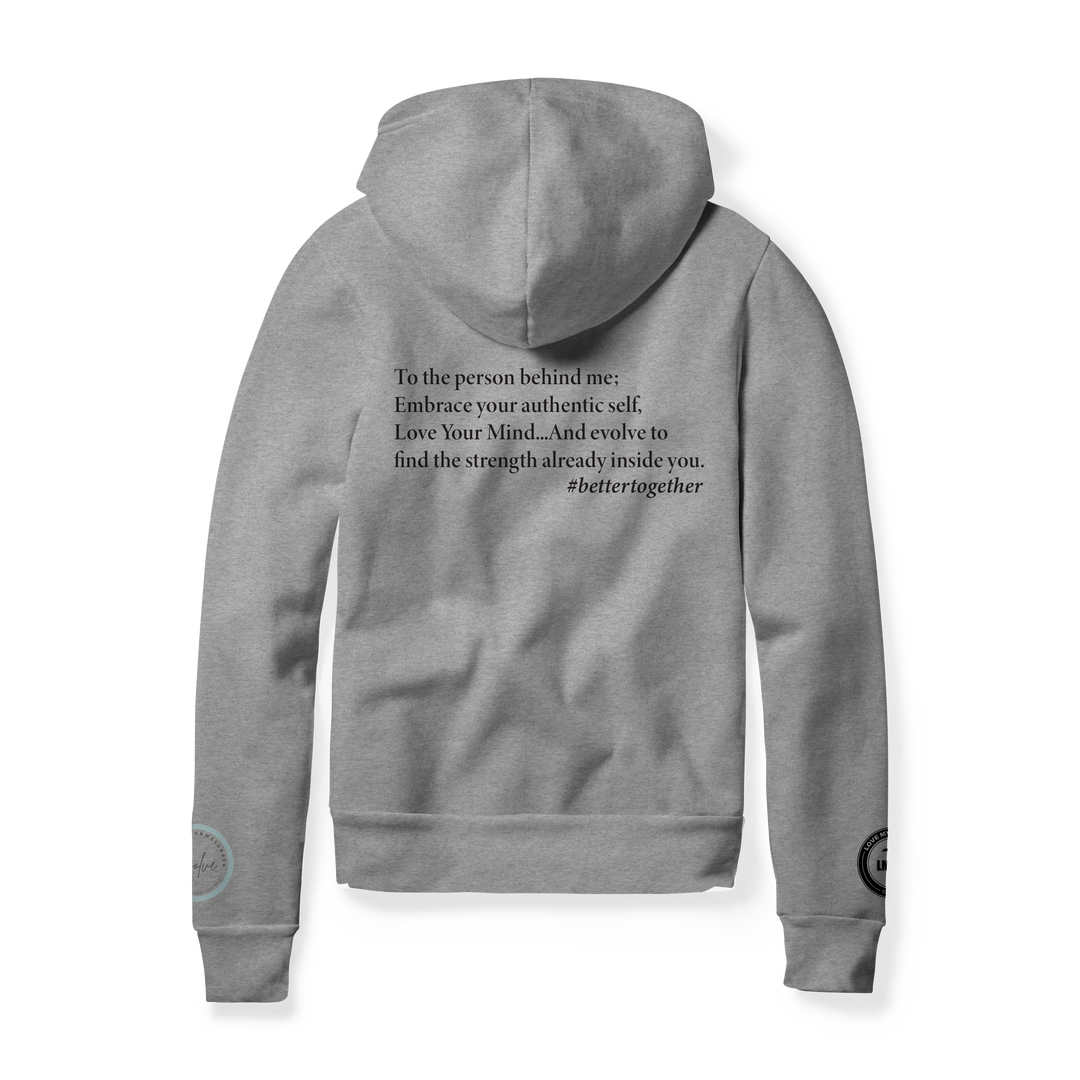 Adult Hooded Sweatshirt - "To the person behind me" - Sport Grey