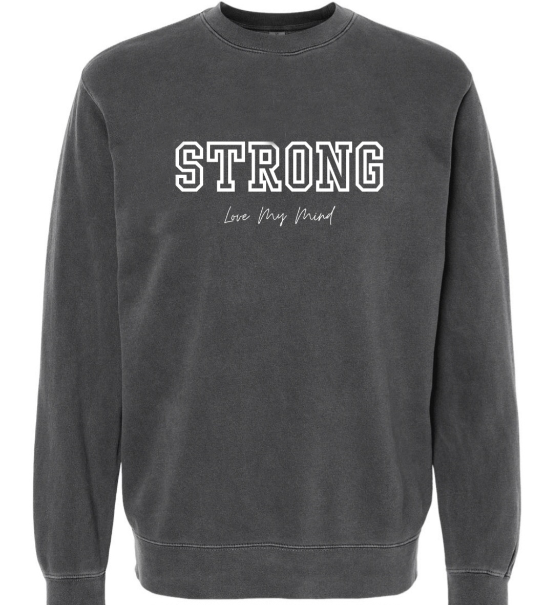 STRONG Pigment Unisex Oversized Crewneck - Black