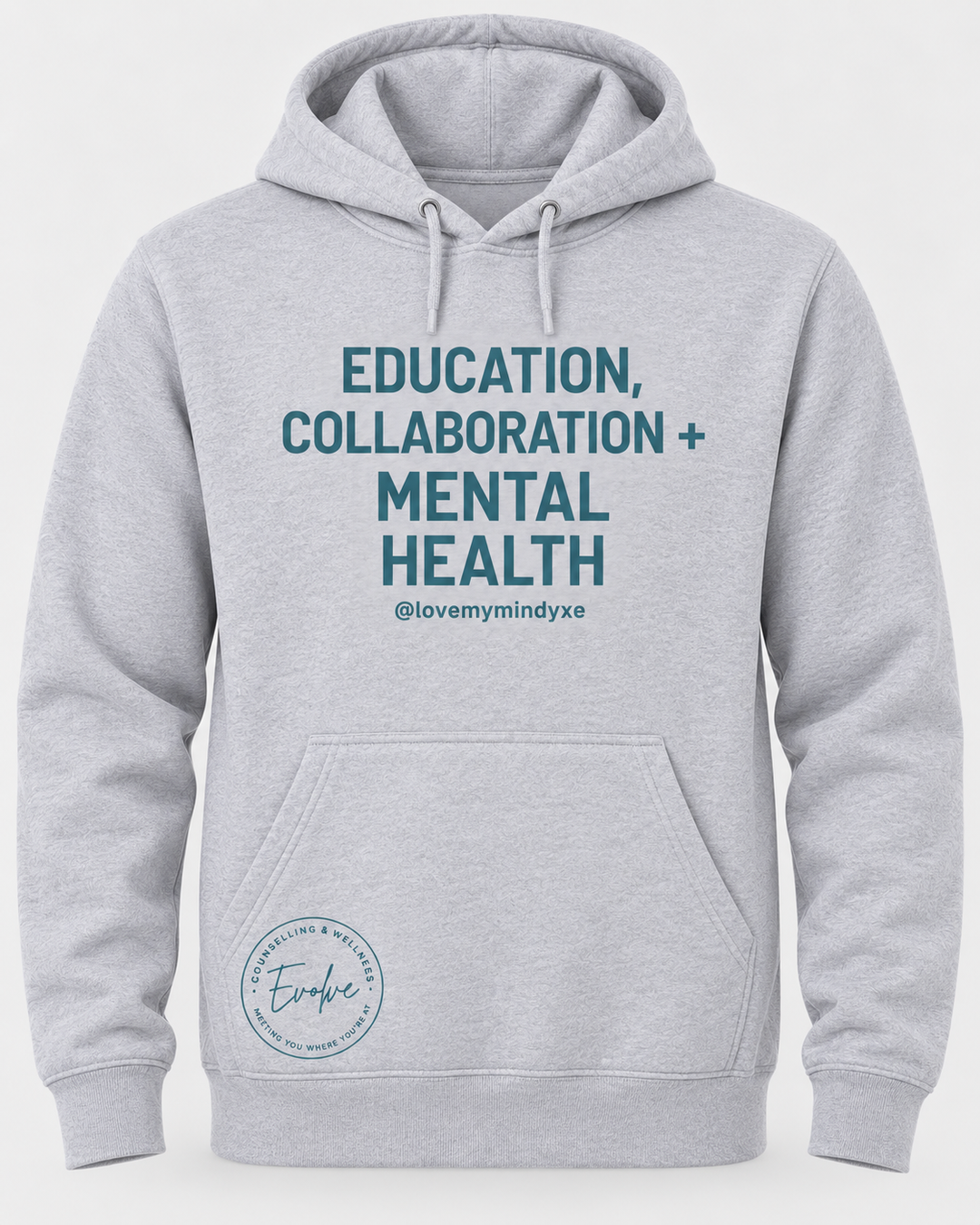 Gildan Sport Grey Unisex Hoodie with Navy Design