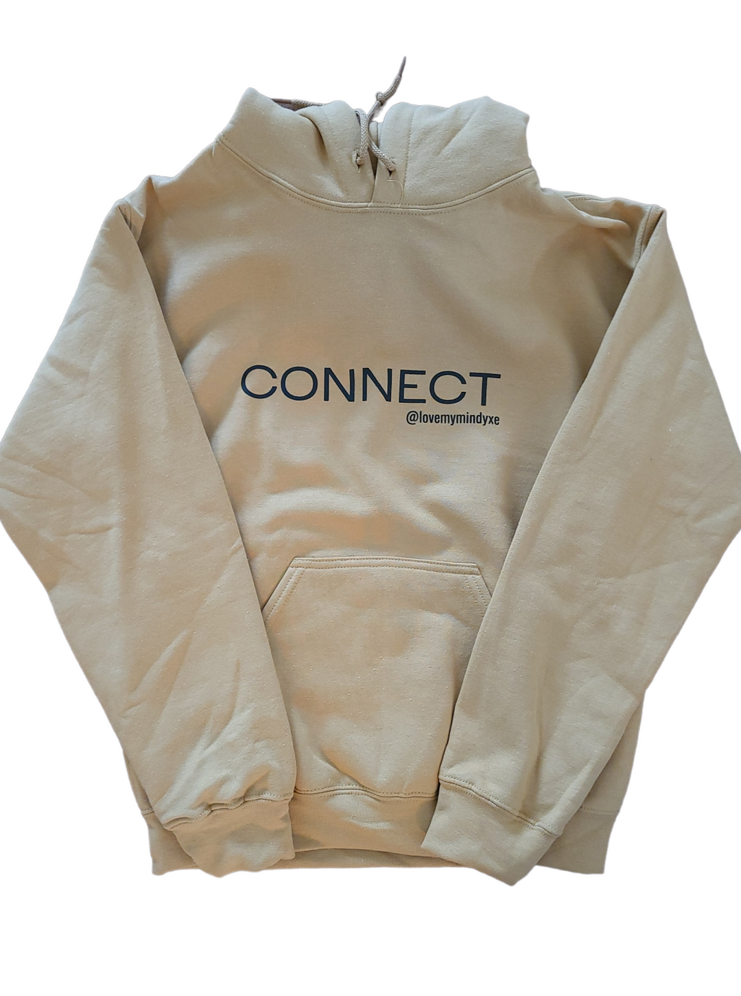 Hooded Sweatshirt - CONNECT @lovemymindxye - Old Gold with Black