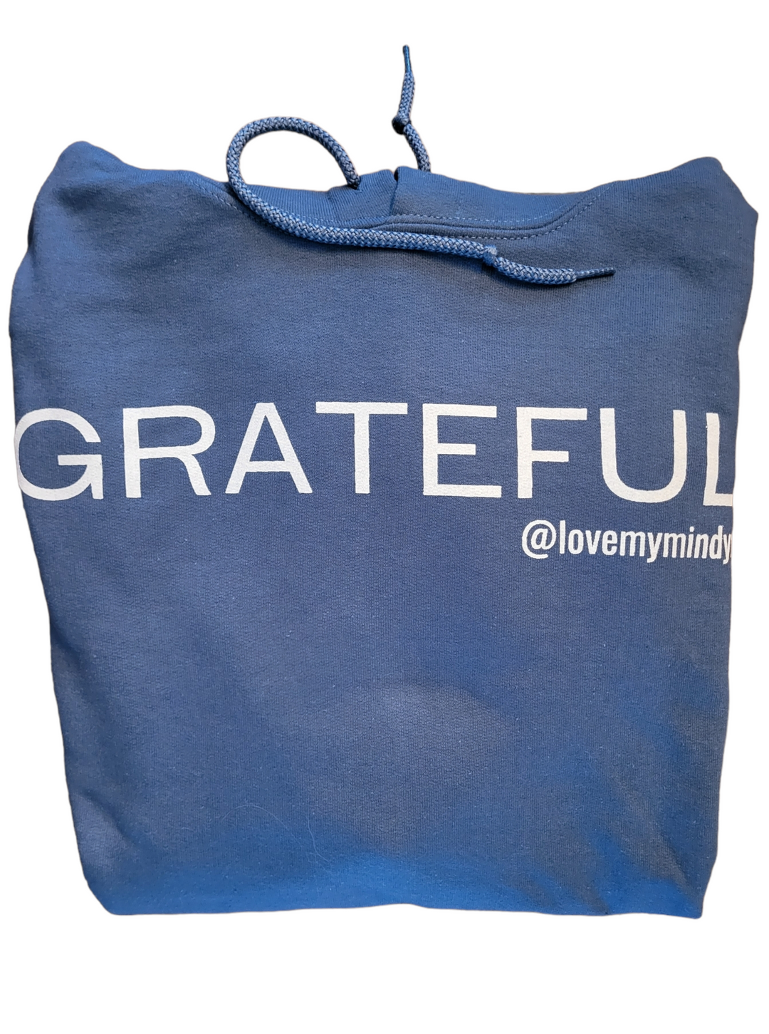 Adult Hooded Sweatshirt - Grateful @lovemymind - Indigo Blue
